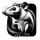 Possum tattoo design idea