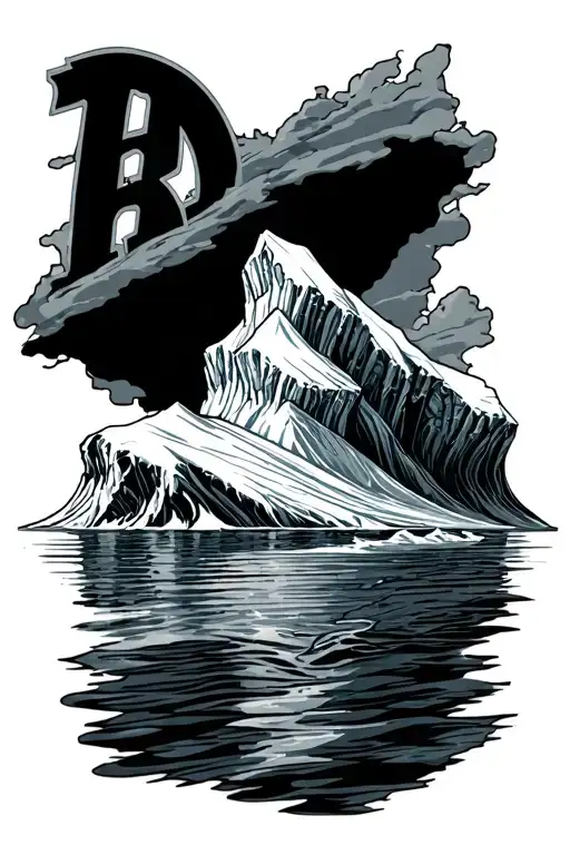 American traditional iceberg tattoo design idea