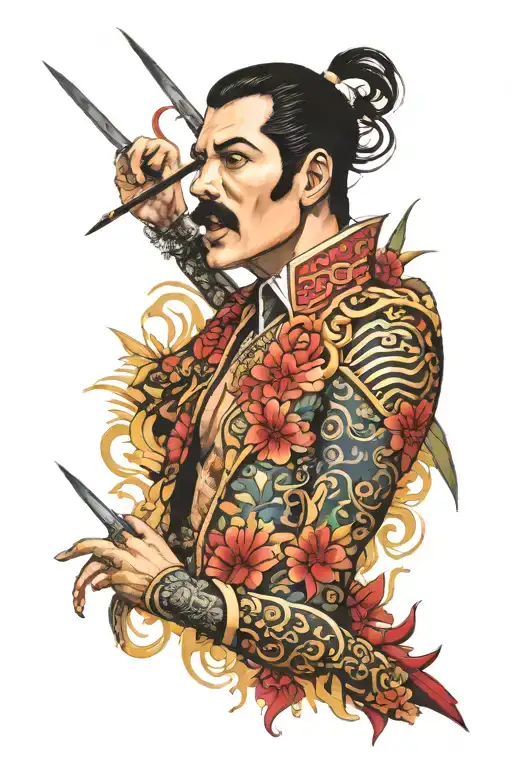 Freddie Mercury tattoo design idea