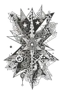 chaos theory and chaos star tattoo design idea