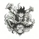 luffy gear 5 tattoo design idea