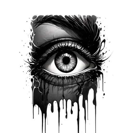 itachis eyes bleeding tattoo design idea