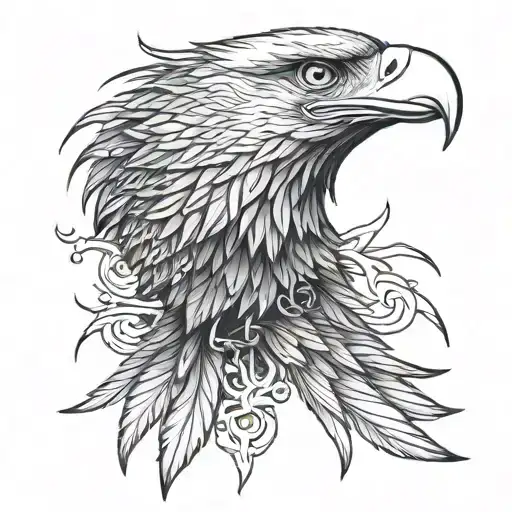 hermaeus mora eagle full tattoo design idea