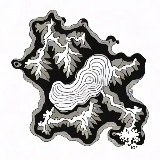 Island Top Down Topographical Map Tattoo tattoo design idea