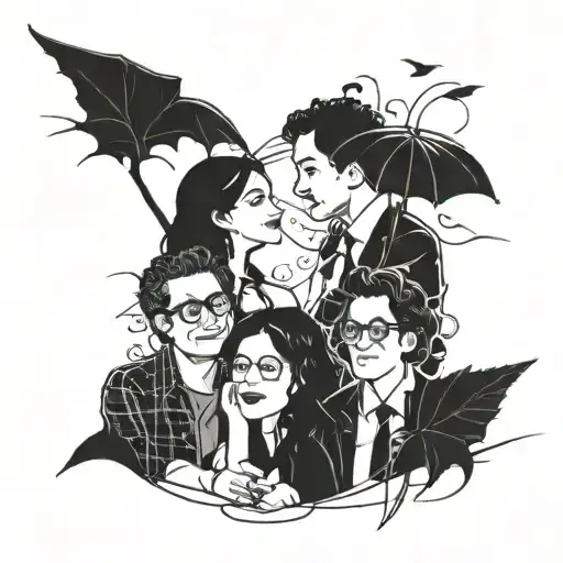 tattoo using the series how I met your mother and friends tattoo design idea