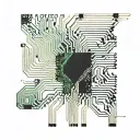 computer Motherboard, cpu chip embedded, graphics card, ram, io plate, wired channels, wires ATX Motherboard gold black tattoo design idea