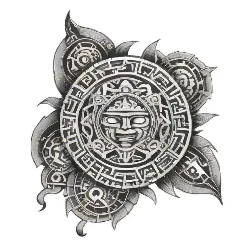 Mayan calendar tattoo design idea