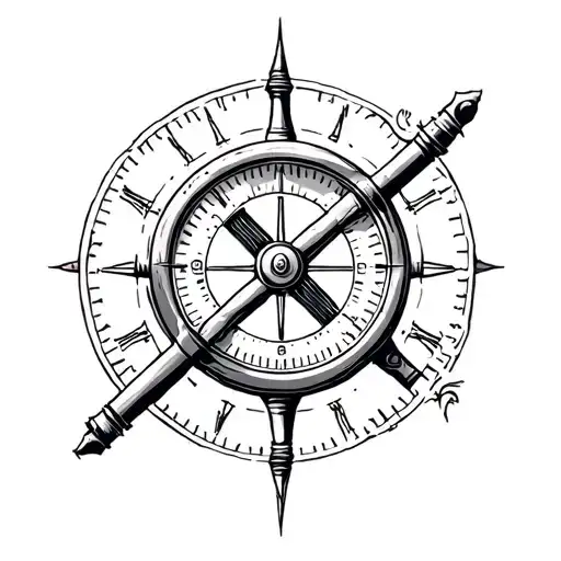 Sextant tattoo design idea