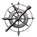 Sextant tattoo design idea