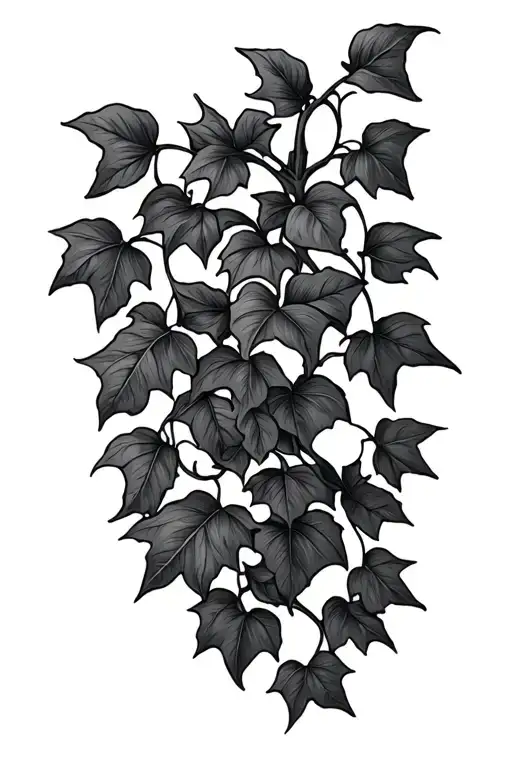 Ivy vine tattoo design idea