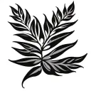 Laurel leaf in Maori Style on the knee tattoo design idea
