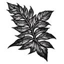 Laurel leaf in Maori Style on the knee tattoo design idea