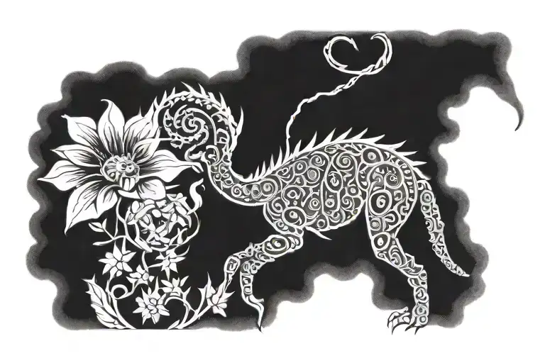 Darkness lies one inch ahead tattoo design idea