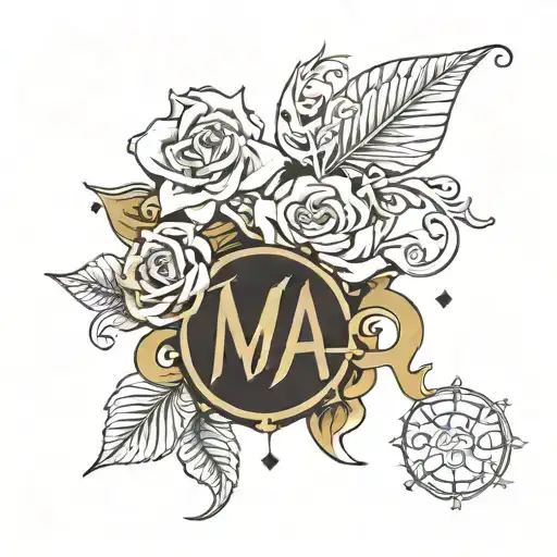 Word "MAA", where M is Made out of "I Am Sorry", A is made out of "I love You" and The last A made out of "I will be Bet tattoo design idea