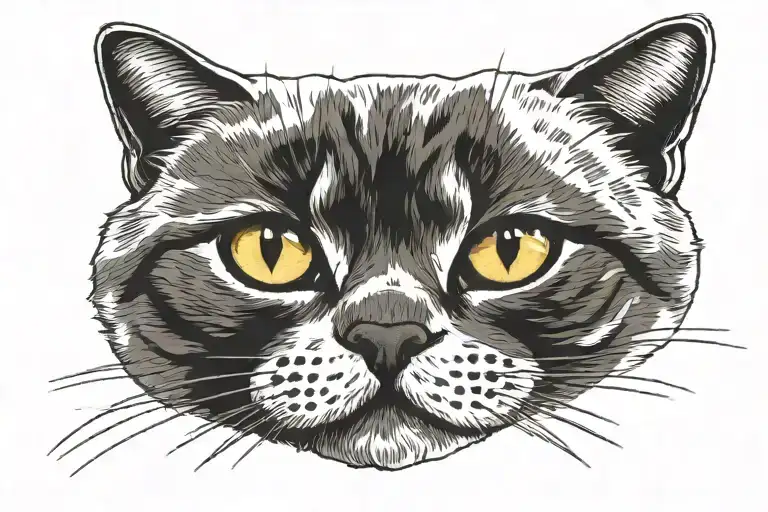 british shorthair tattoo design idea