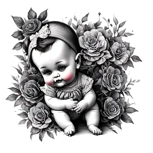 kewpie doll tattoo design idea