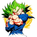 Vegeta hugging Truns tattoo design idea