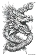 aztec god quetzalcoatl tattoo design idea