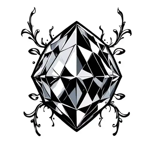 5 lucky gem shape tattoo design idea