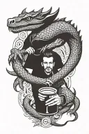 Trust, fuck around and find out, candian redneck, the weasel nickname, mechanic, jack of all trades, coffee, dragon, swo tattoo design idea