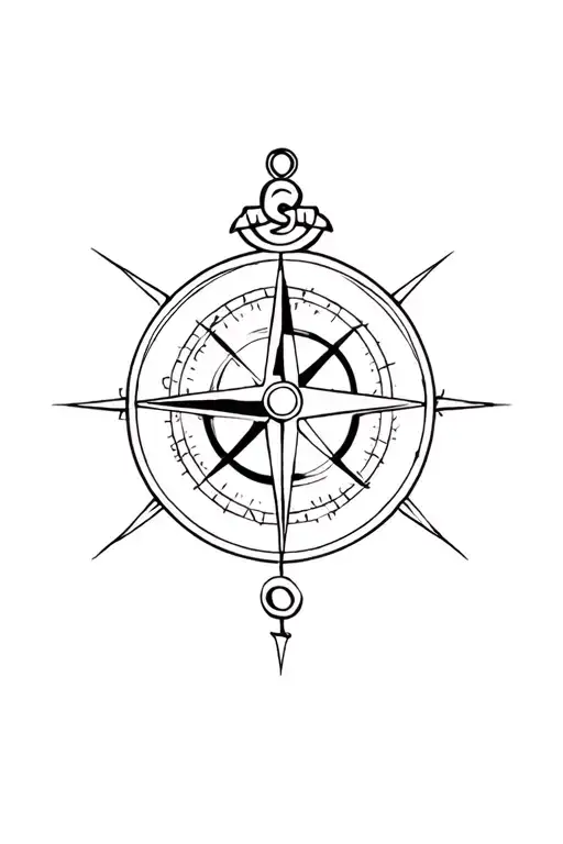 seaman, seafarer, navigator, compass, anchor tattoo tattoo design idea