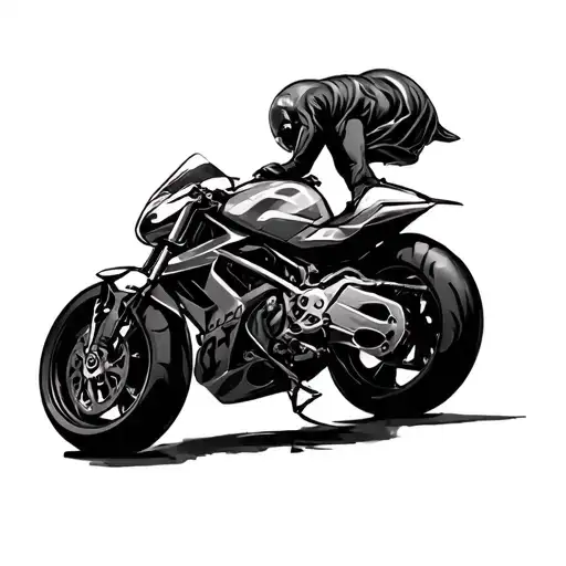 Sportbike tattoo design idea