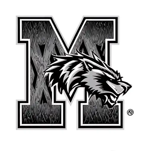 Michigan wolverines M letter tattoo design idea
