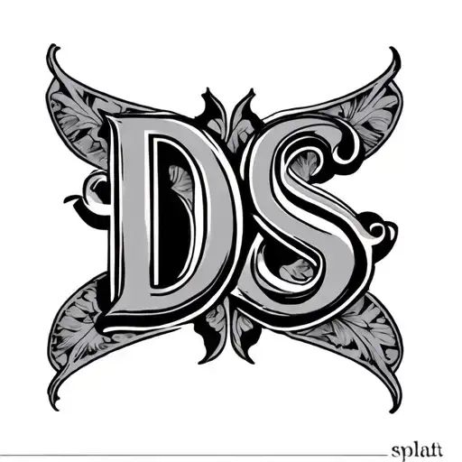 "DS" Two Word Ambigram Generator tattoo design idea