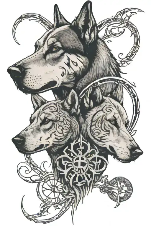  Right arm elbow to shoulder   Protective symbology / animal? Izzy & Maddie dog tags with date of births etched in Eye i tattoo design idea