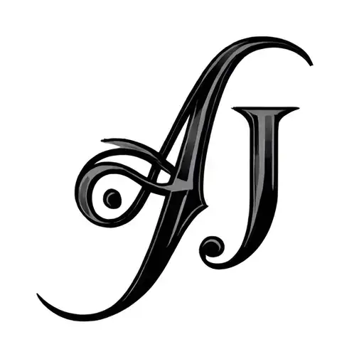 Aj Initials tattoo design idea