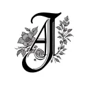 Aj Initials tattoo design idea