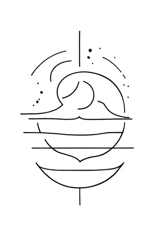 Sensitive, strong, family of 5 elements tattoo design idea