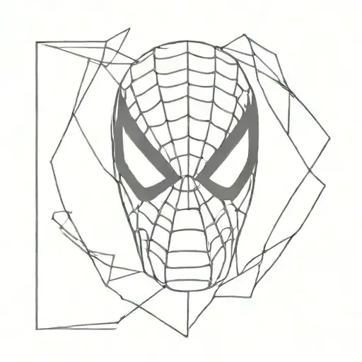 spiderman mask tattoo design idea