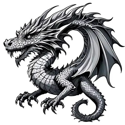Celtic Dragon tattoo design idea