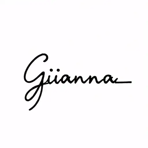 name tattoo: Gianna tattoo design idea