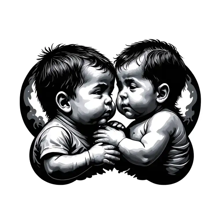 first born son tattoo design idea