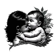 first born son tattoo design idea