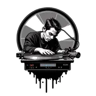 turntable Dj tattoo design idea