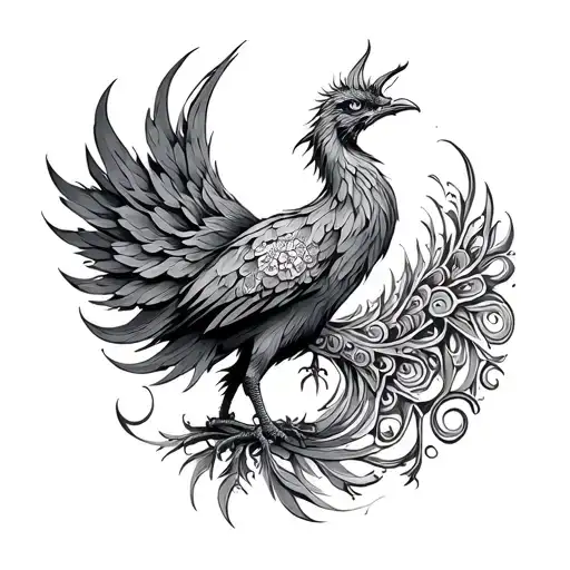 Phoenix Mandala tattoo design idea