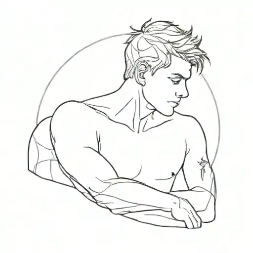 2001 birth year old boy tattoo design idea