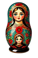 russian nesting doll surrounded tattoo design idea
