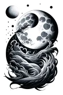 lunar tattoo design idea