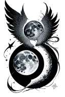 lunar tattoo design idea