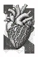 an anatomic heart in the Final Shape from Destiny 2 tattoo design idea