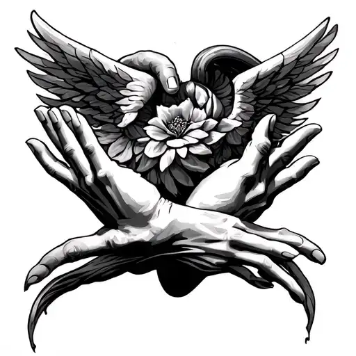 proverbs 3:5 6 with gods hands put toghter on top  tattoo design idea