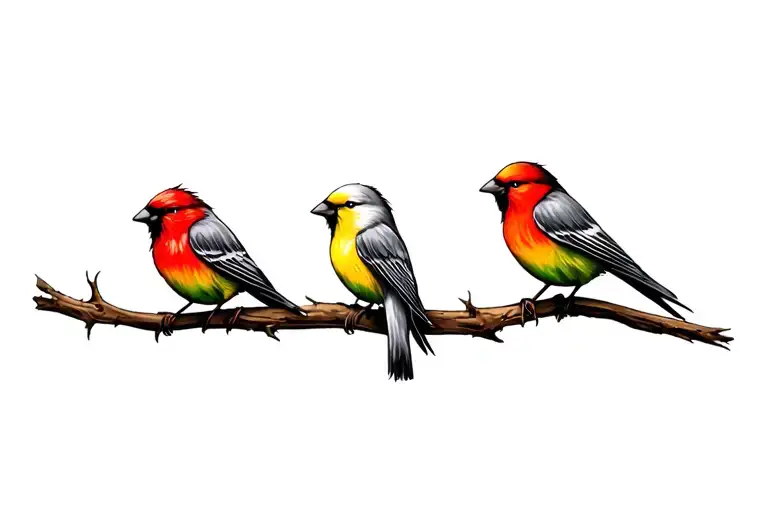 Bob Marley 3 Little Birds tattoo design idea