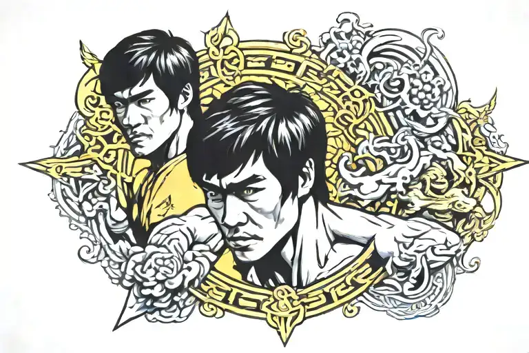 bruce lee tattoo design idea