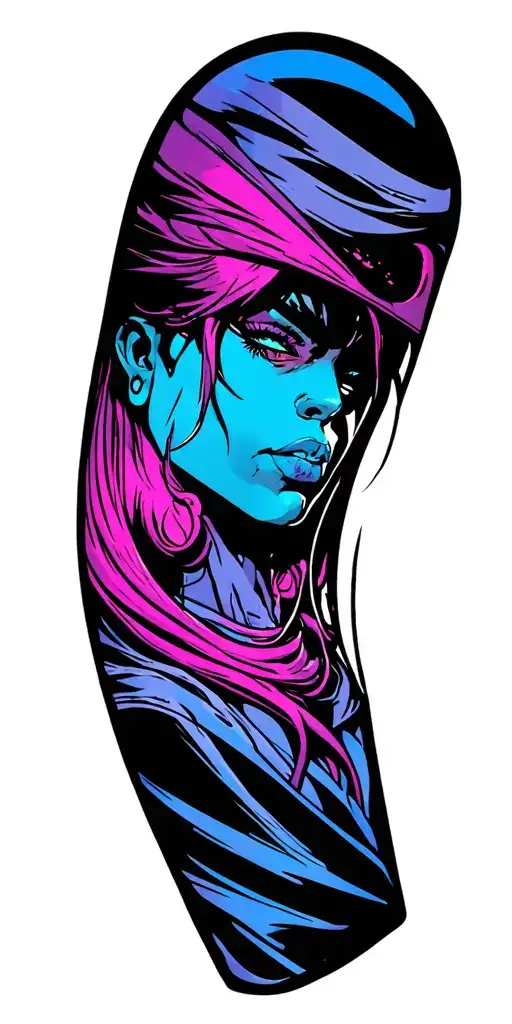 comic strip sleve tattoo tattoo design idea