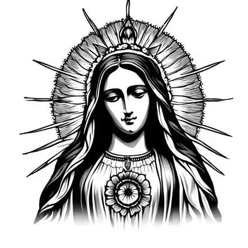 virgin guadalupe tattoo design idea