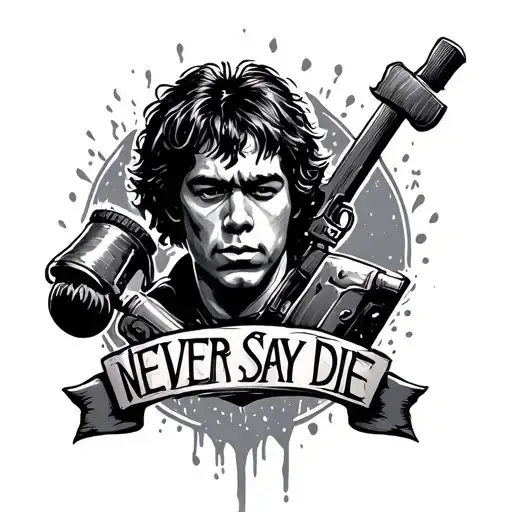 goonies never say die tattoo design idea